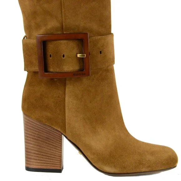 GUCCI★素敵！KESHA MAPLE SUEDE LEATHER LOGO BUCKLE BOOTS Gucci | Shoes | Gucci Boots Kesha Maple Suede Leather Mid